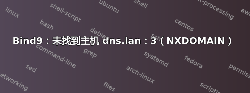 Bind9：未找到主机 dns.lan：3（NXDOMAIN）