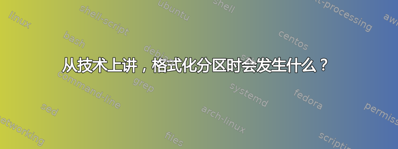 从技术上讲，格式化分区时会发生什么？