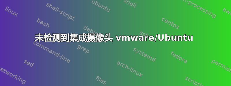 未检测到集成摄像头 vmware/Ubuntu