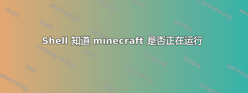 Shell 知道 minecraft 是否正在运行