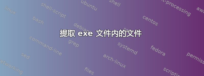 提取 exe 文件内的文件