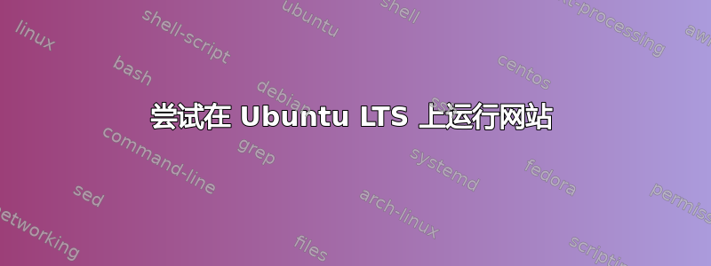 尝试在 Ubuntu LTS 上运行网站