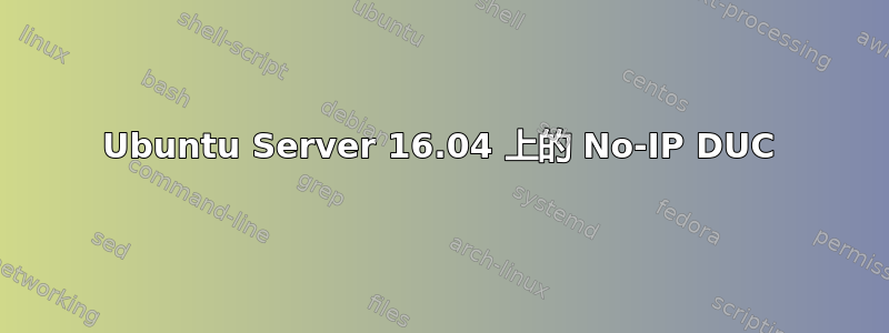 Ubuntu Server 16.04 上的 No-IP DUC