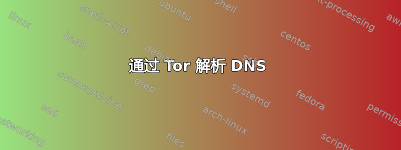 通过 Tor 解析 DNS