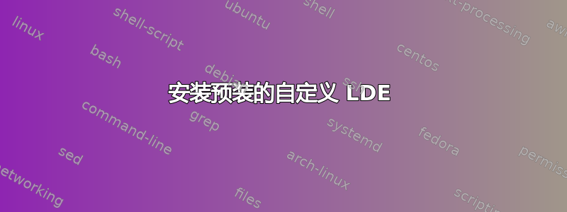 安装预装的自定义 LDE