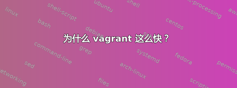 为什么 vagrant 这么快？