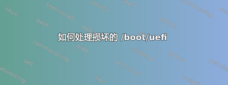 如何处理损坏的 /boot/uefi