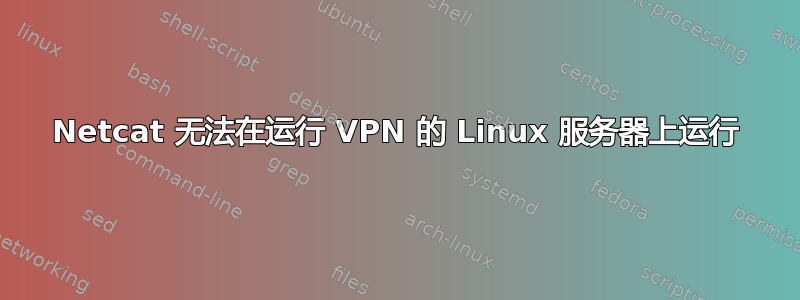 Netcat 无法在运行 VPN 的 Linux 服务器上运行