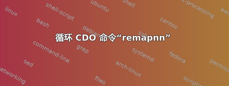 循环 CDO 命令“remapnn”