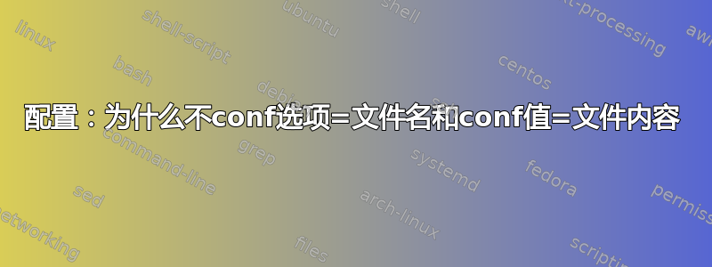 配置：为什么不conf选项=文件名和conf值=文件内容