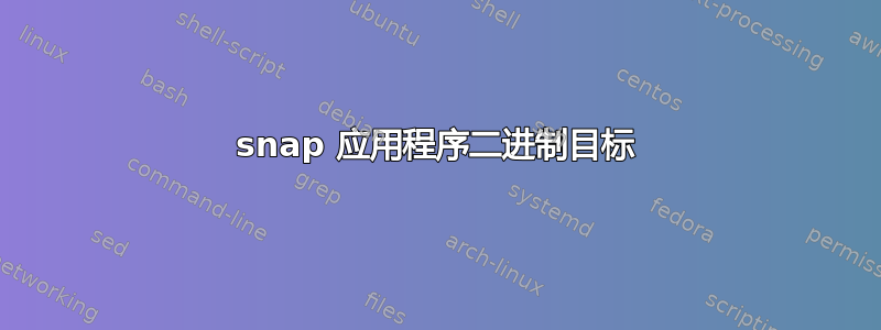 snap 应用程序二进制目标