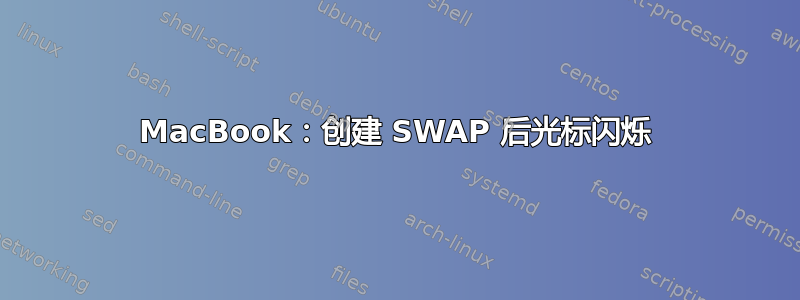 MacBook：创建 SWAP 后光标闪烁