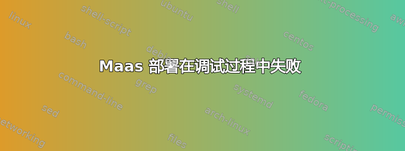 Maas 部署在调试过程中失败