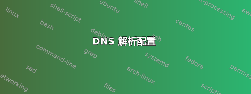 DNS 解析配置