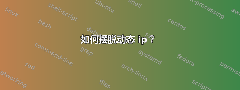 如何摆脱动态 ip？