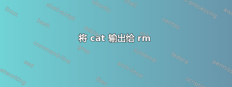 将 cat 输出给 rm