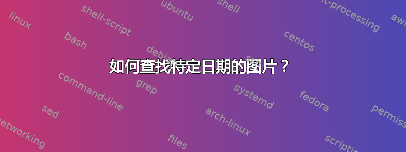 如何查找特定日期的图片？