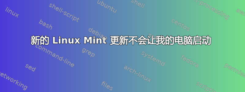 新的 Linux Mint 更新不会让我的电脑启动