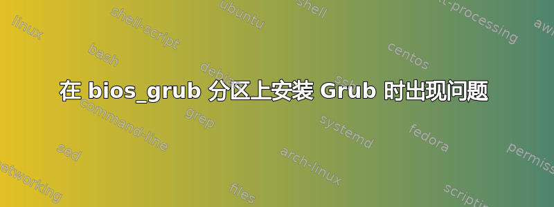 在 bios_grub 分区上安装 Grub 时出现问题