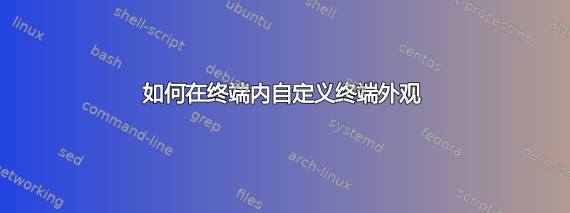 如何在终端内自定义终端外观