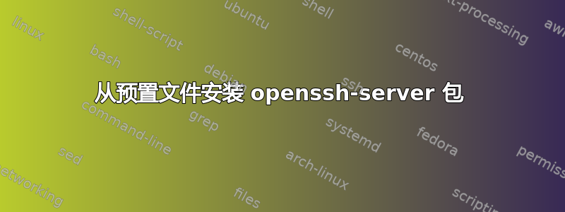 从预置文件安装 openssh-server 包