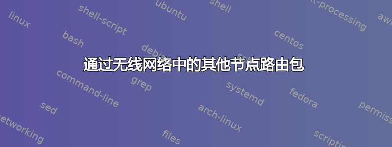 通过无线网络中的其他节点路由包