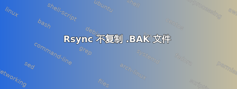 Rsync 不复制 .BAK 文件