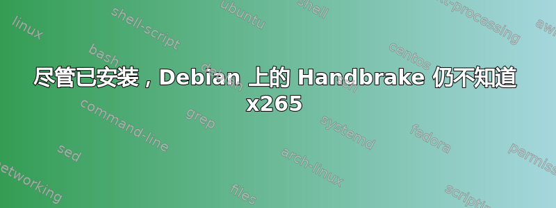 尽管已安装，Debian 上的 Handbrake 仍不知道 x265