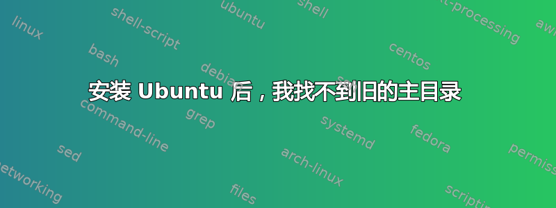 安装 Ubuntu 后，我找不到旧的主目录