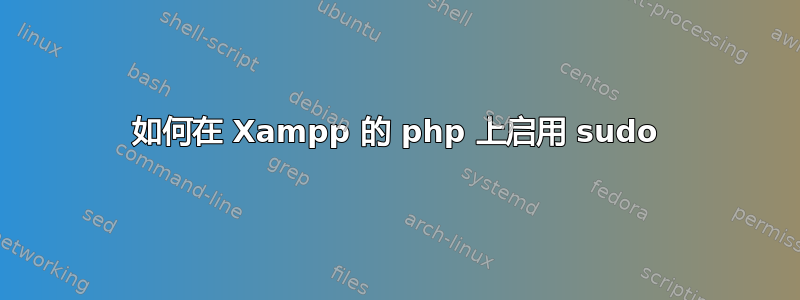 如何在 Xampp 的 php 上启用 sudo