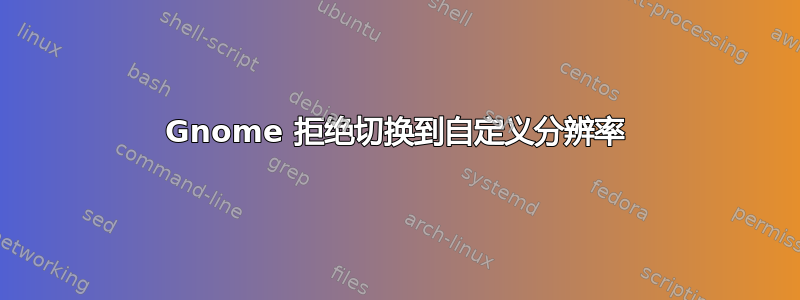 Gnome 拒绝切换到自定义分辨率