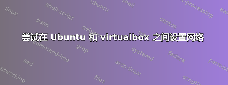 尝试在 Ubuntu 和 virtualbox 之间设置网络