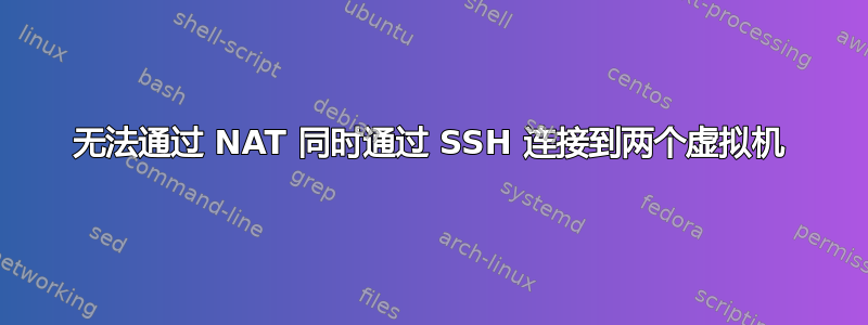 无法通过 NAT 同时通过 SSH 连接到两个虚拟机