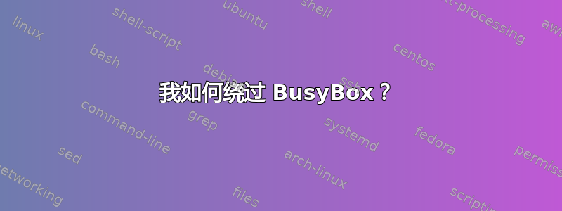 我如何绕过 BusyBox？