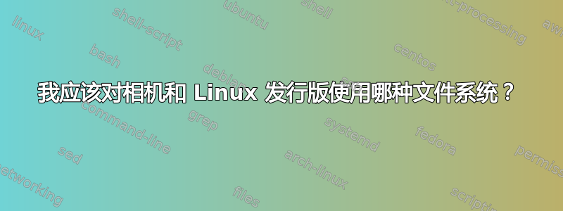 我应该对相机和 Linux 发行版使用哪种文件系统？