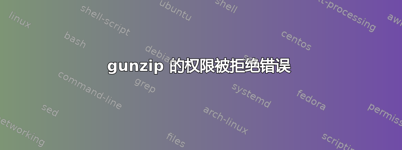 gunzip 的权限被拒绝错误