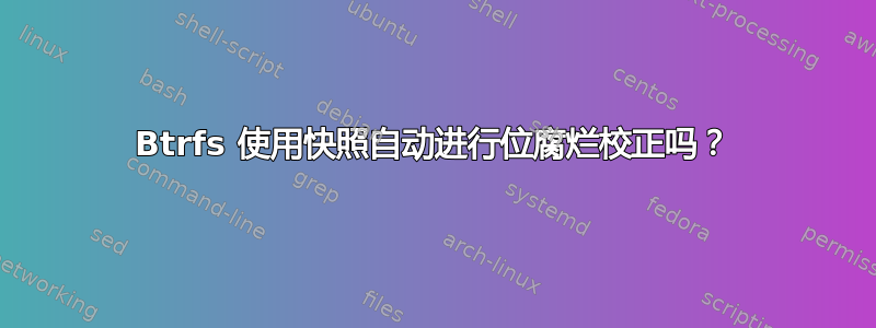 Btrfs 使用快照自动进行位腐烂校正吗？