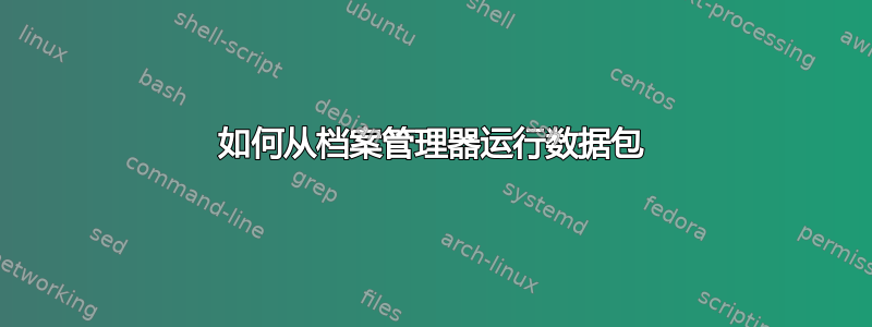 如何从档案管理器运行数据包