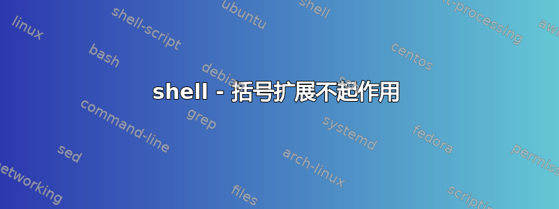 shell - 括号扩展不起作用