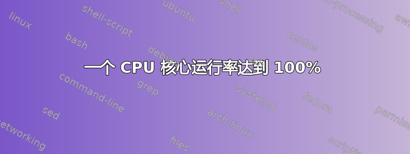 一个 CPU 核心运行率达到 100%