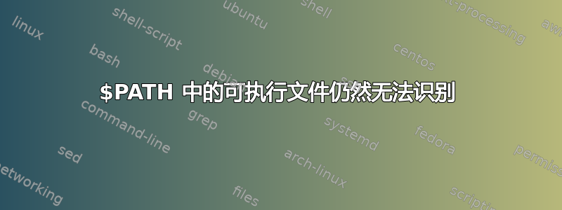 $PATH 中的可执行文件仍然无法识别