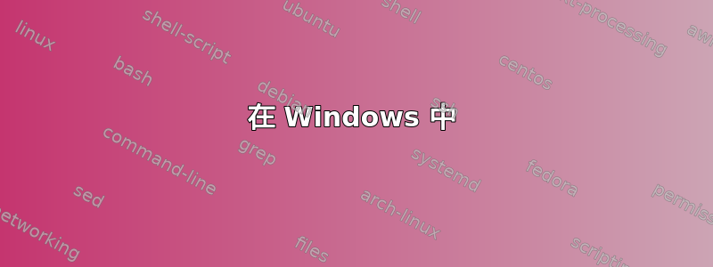 在 Windows 中