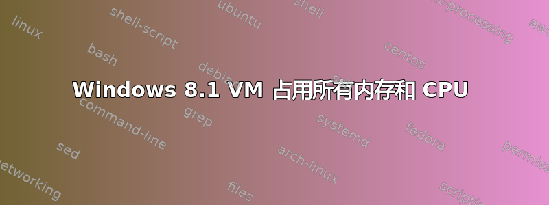 Windows 8.1 VM 占用所有内存和 CPU