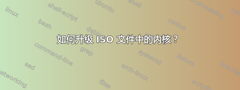 如何升级 ISO 文件中的内核？