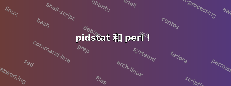 pidstat 和 perl！