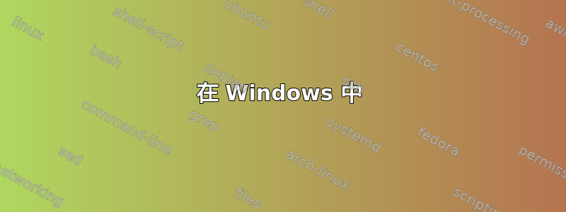 在 Windows 中