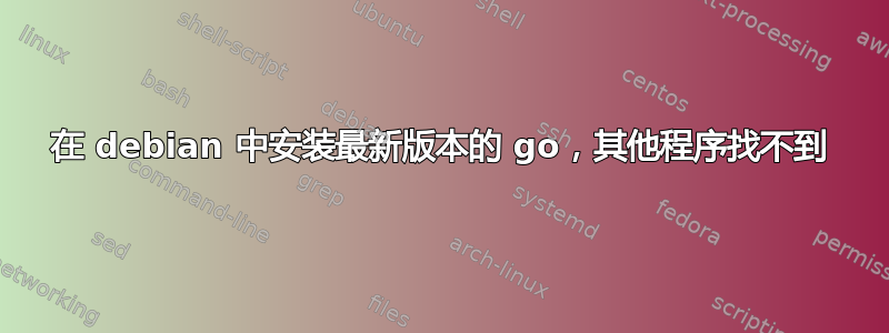 在 debian 中安装最新版本的 go，其他程序找不到