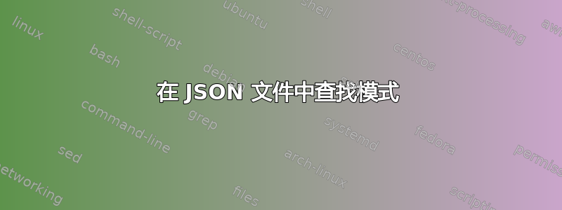 在 JSON 文件中查找模式