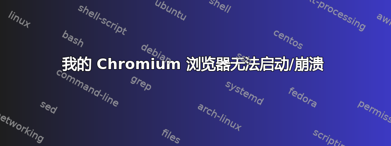 我的 Chromium 浏览器无法启动/崩溃