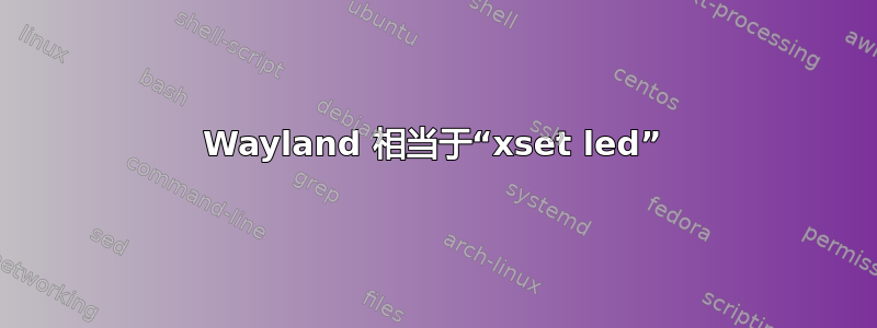 Wayland 相当于“xset led”